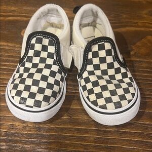 Vans Kids Black and White Checkered Sneakers